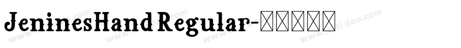 JeninesHand Regular字体转换